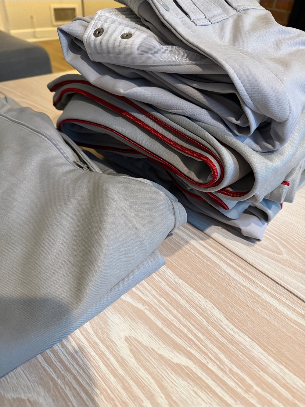 Lot of Gray Men’s Performance Pants with Red Trim (Mizuno and Nike) S/M